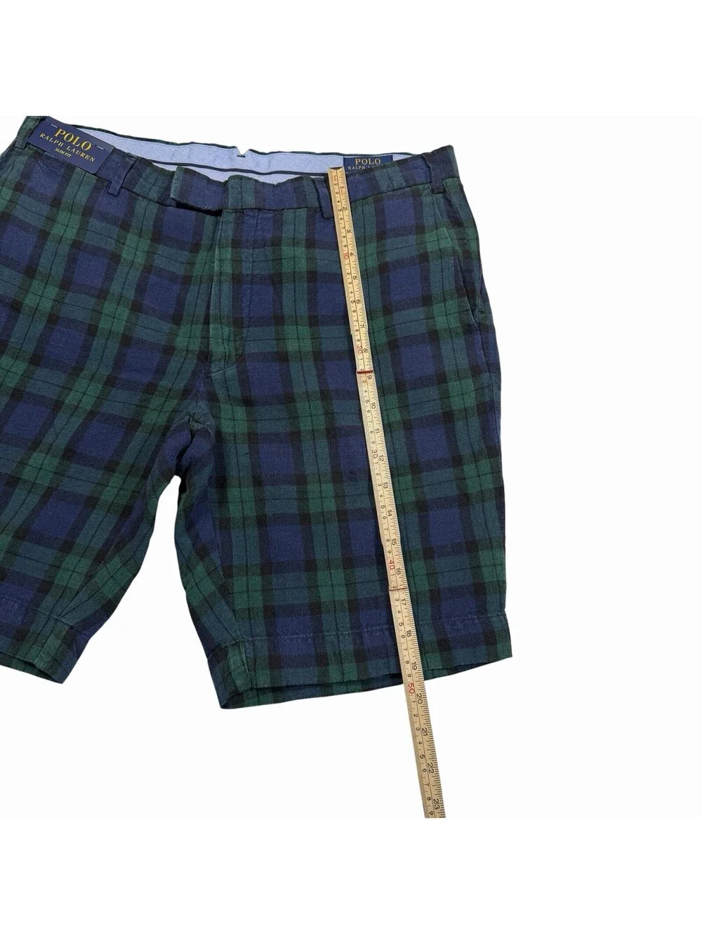 Polo Ralph Lauren Black Watch Plaid Slim Fit Shorts New With Tags Size 35